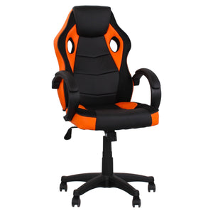 Sedia da Gaming Ergonomica 59x110/120x65 cm in Similpelle Nero/Arancio