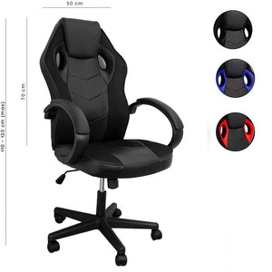 Sedia da Gaming Ergonomica 59x110/120x65 cm in Similpelle Nero/Arancio