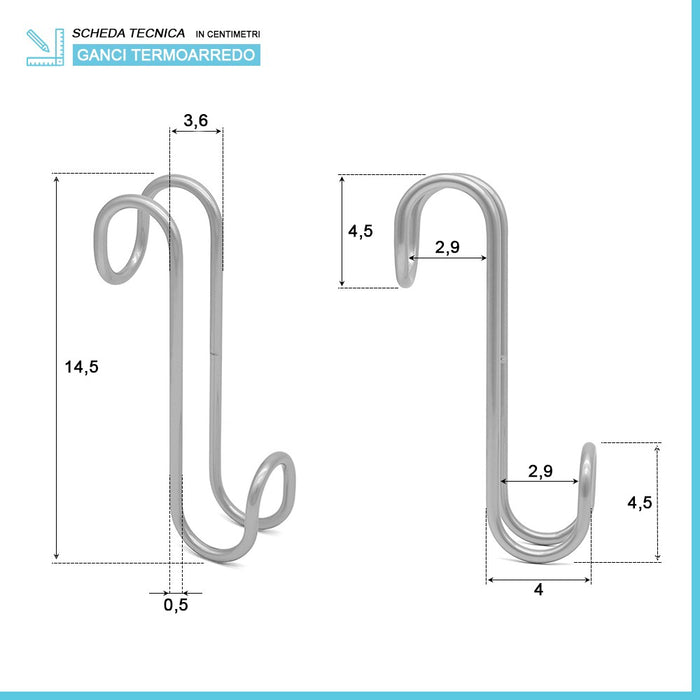 Ganci per doccia e termoarredo in acciaio grigio con finitura soft touch