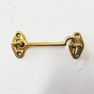 Gancio in ottone da 120mm per porte e finestre