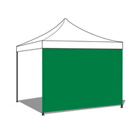 Telo laterale per gazebo da giardino. Telo di ricambio in PVC con velcro. Colore Verde 300X200H cm