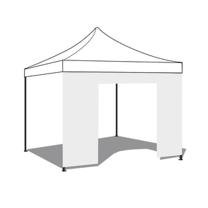 Telo porta per gazebo da giardino. Telo di ricambio in PVC con velcro. Colore Bianco 300X200H cm