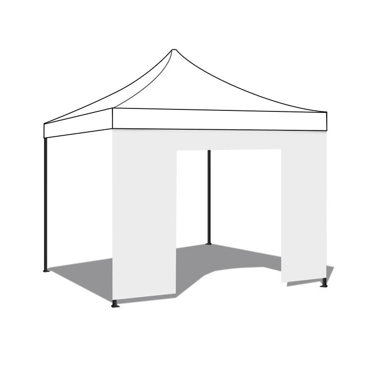 Telo porta per gazebo da giardino. Telo di ricambio in PVC con velcro. Colore Bianco 300X200H cm