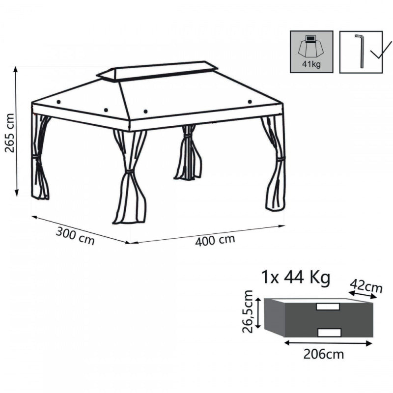 GAZEBO AVANA 3 X 4