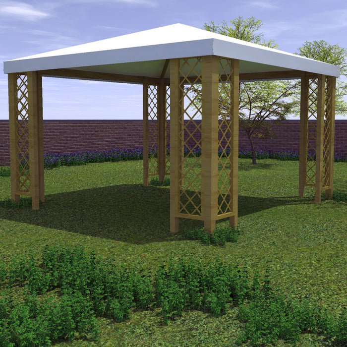 GAZEBO CAPRI 300X300 CON GRIGLIATI