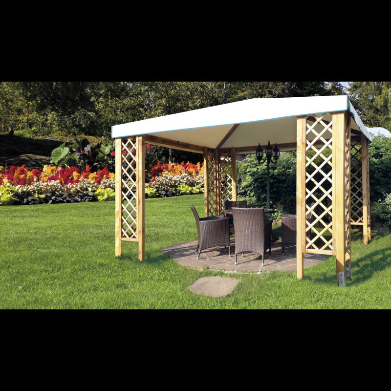 GAZEBO CAPRI 300X300 CON GRIGLIATI