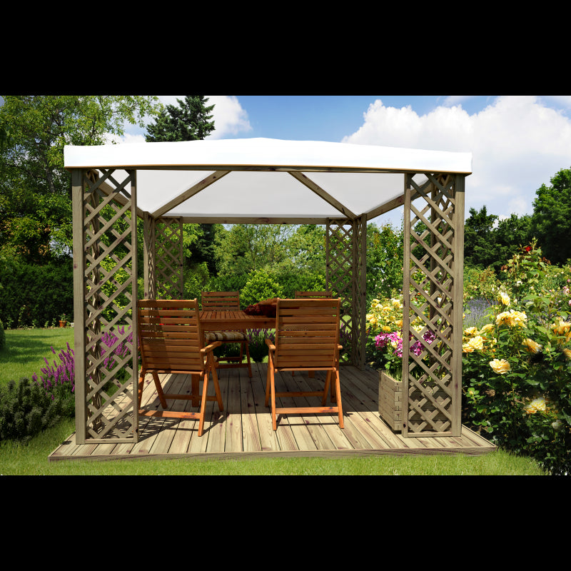 Gazebo Fox JT40 Pocket impregnato 300x300 cm copertura pvc