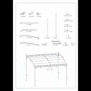 Gazebo georgia 2,5x3mt h2,5/2 acciaio