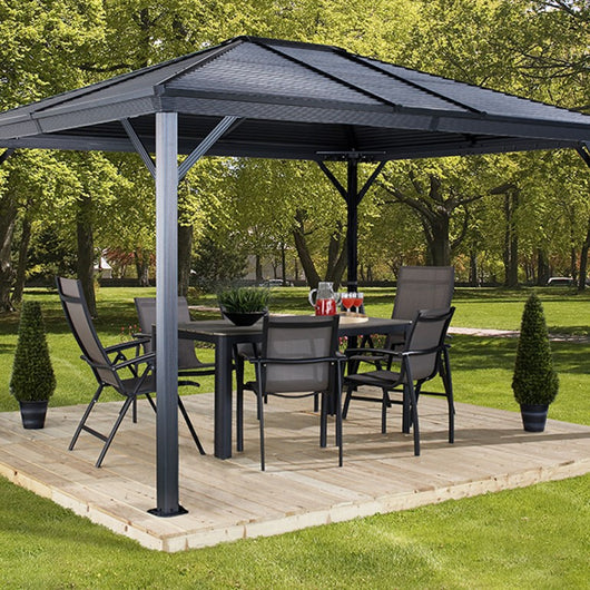 Gazebo in alluminio ed acciaio Ventura 10'x10' 296x296x260 cm by Ezooza