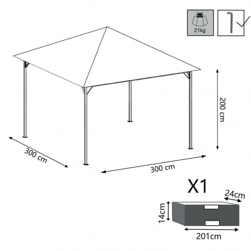 GAZEBO LIBERTY 3 X 3