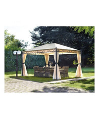 Gazebo Rettangolare Moia 3X4 In Ferro Epoxy Antracite - 4X3