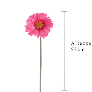 Set 12 Fiori Artificiali di Gerbera H 53 cm