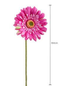 Set 8 Fiori Artificiali di Gerbera Singolo H 62 cm