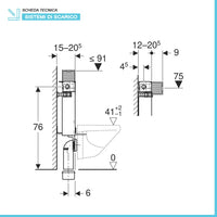 Geberit Combifix Omega modulo con cassetta di scarico per installazione WC sospesi 