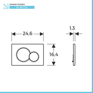 Geberit placca di comando Sigma 01 doppio tasto cromata