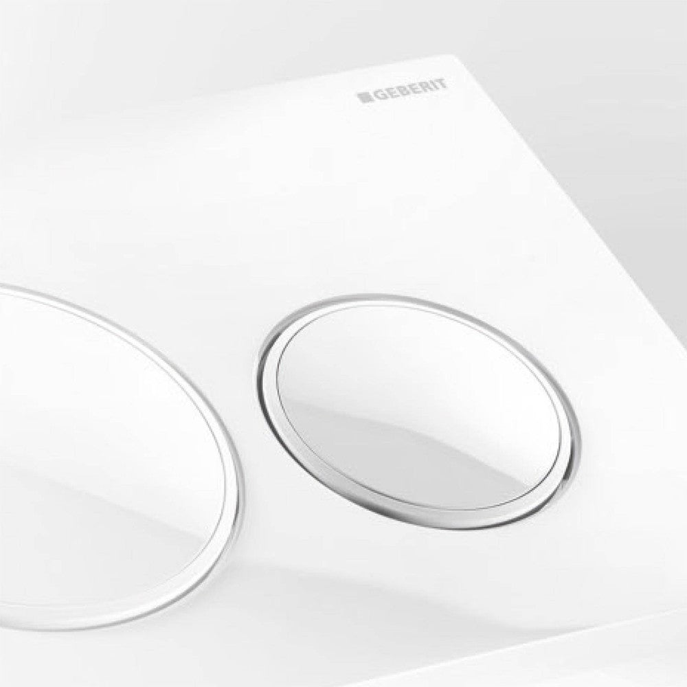 Geberit placca di comando Sigma 20 doppio tasto bianco/cromo