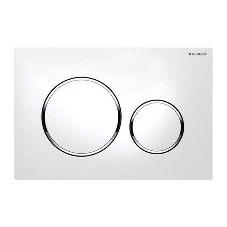 Geberit placca di comando Sigma 20 doppio tasto bianco/cromo