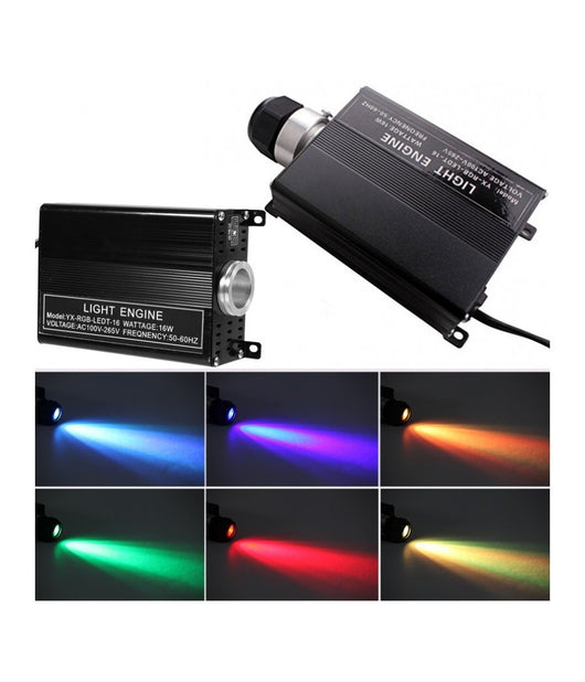 Generatore Luce Led Rgb 16w 4 Comandi Per Fibra Ottica Cielo Stellato Punti Luce         