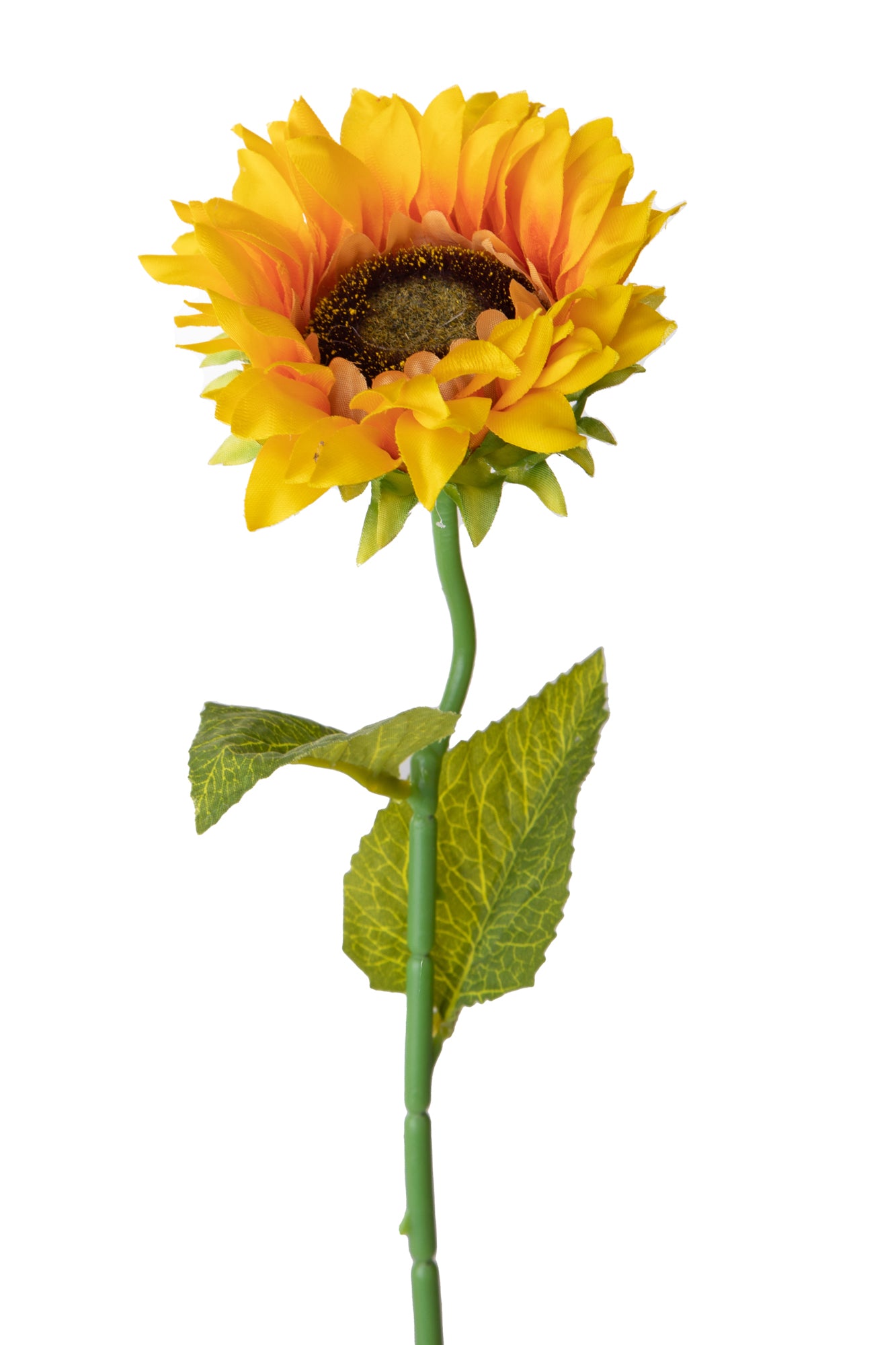 Set 12 Girasoli Artificiali Mini con Foglie 49 cm