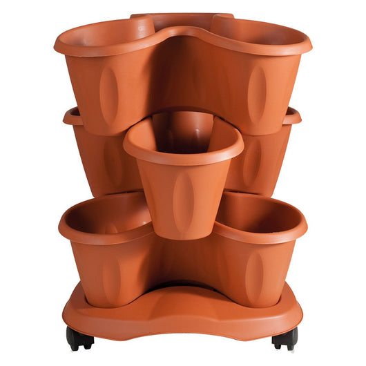 cf set vaso ''trifoglio'' Ã¸cm 40xh.51 lt. 6 - terracotta 6125040nlm