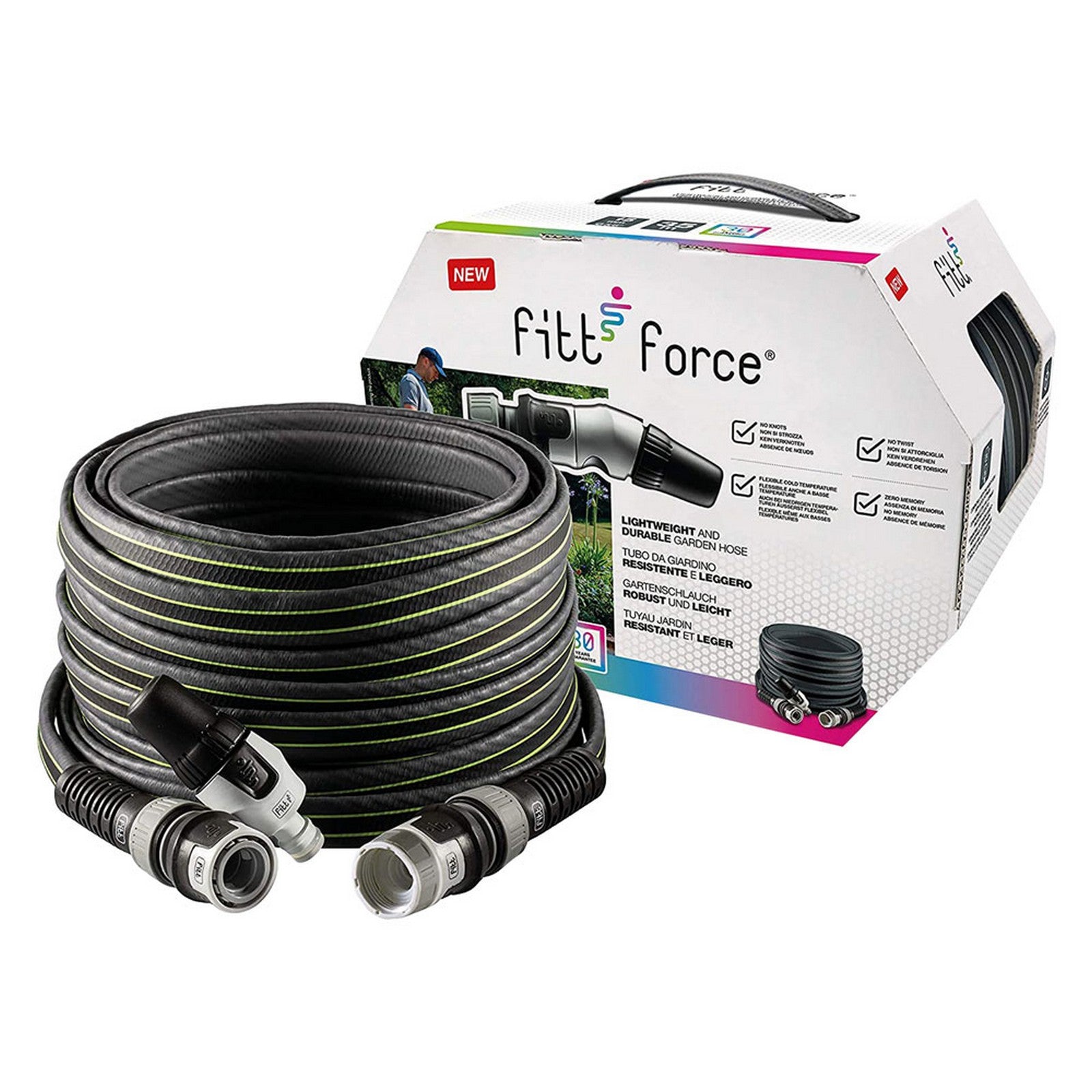 tubo per giardino in kit 'force' 15 mt. - grigio cod:ferx.6121480nlm