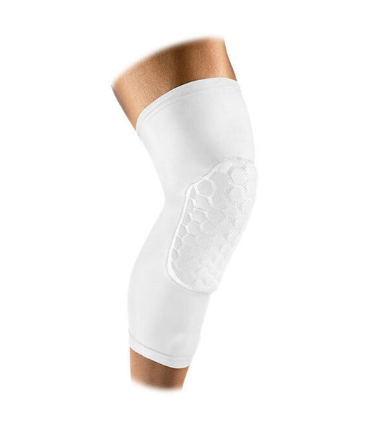 Ginocchiera Elastica Con Protezione Hex 9mm Paracolpi Sport Compressione Bianco     Xl    