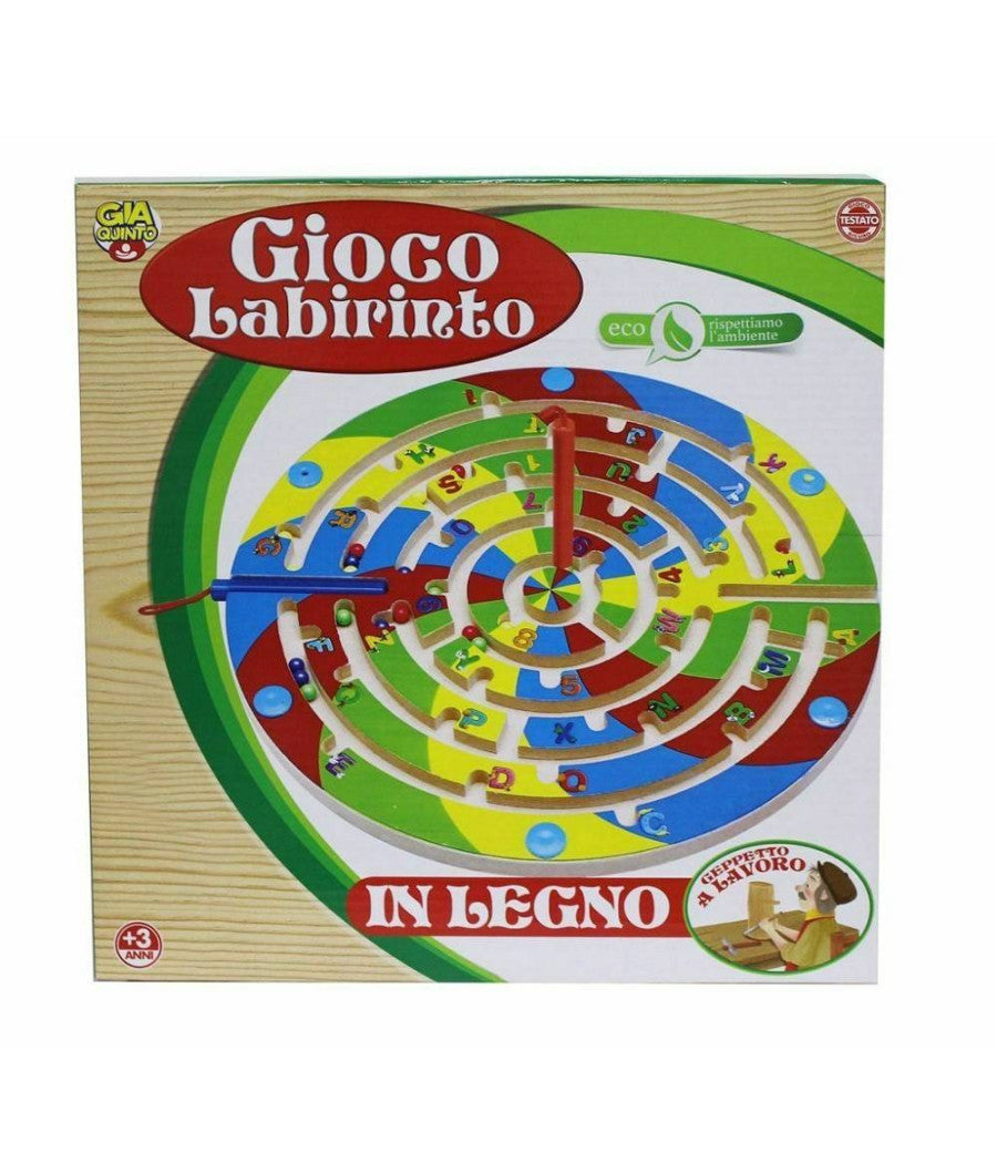 Gioco Labirinto In Legno Giocattolo Gioco Per Bambini Intuito Strategia +3 Anni         