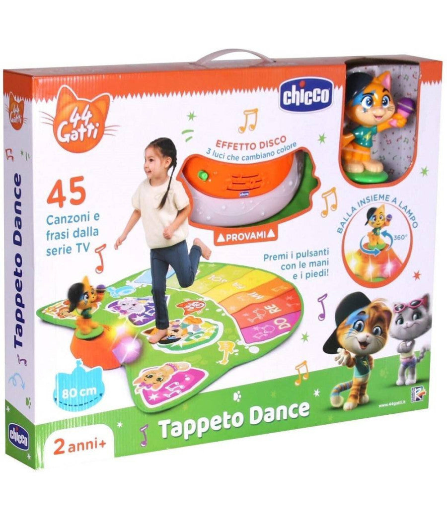 Gioco Tappeto Dance Musicale Morbido 44 Gatti Con Suoni E Luci Rgb +2 4 Anni         