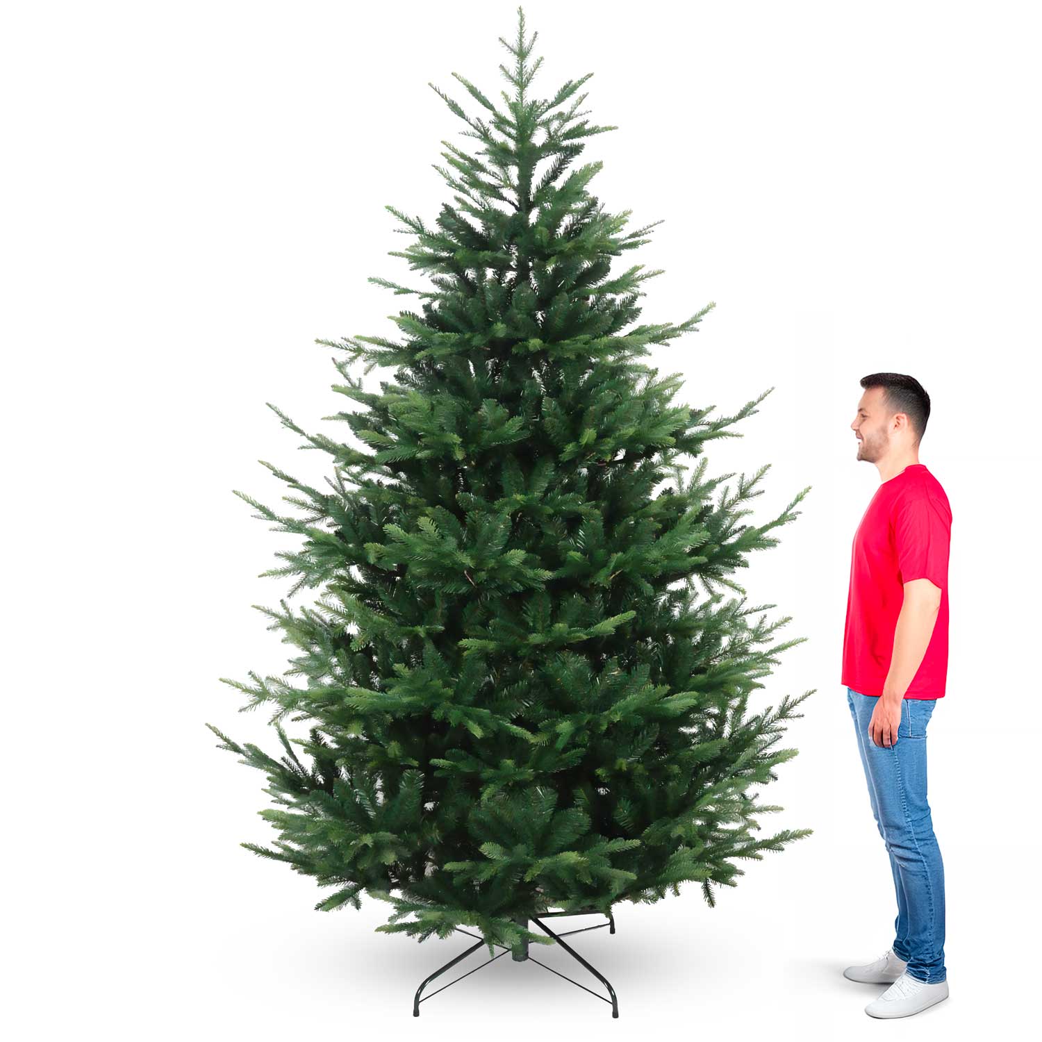 Rockefeller - Albero di Natale effetto realistico in PE e PVC ø157x240H, 3423 rami