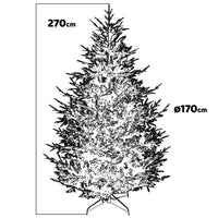 Rockefeller - Albero di Natale effetto realistico in PE e PVC ø170x270H, 4487 rami