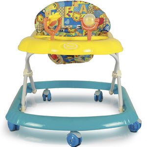 Girello Bambini Wizy Happy per Primi Passi con Chiusura Salvaspazio e console Gioco colore Blu