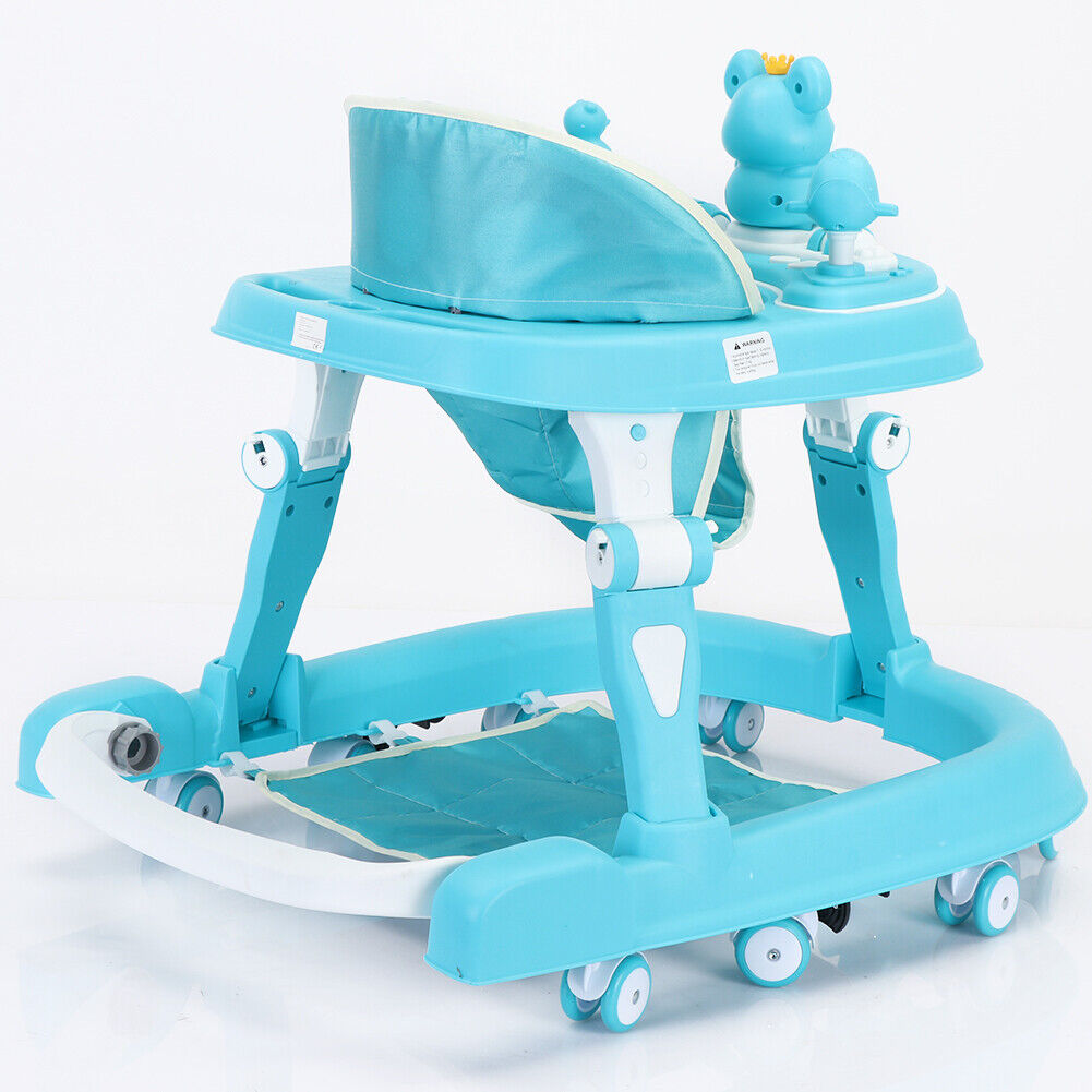 Girello Bambini Wizy PRO Primi Passi Chiusura Salvaspazio con Giochi Intperattivi colore Blu