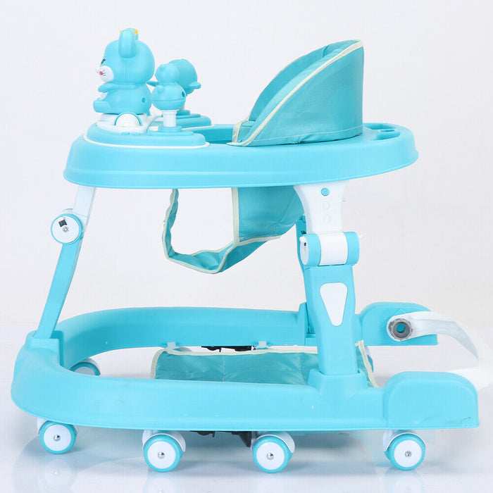 Girello Bambini Wizy PRO Primi Passi Chiusura Salvaspazio con Giochi Intperattivi colore Blu