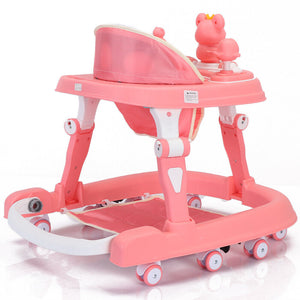 Girello Bambini Wizy PRO Primi Passi Chiusura Salvaspazio con Giochi Intperattivi colore Rosa