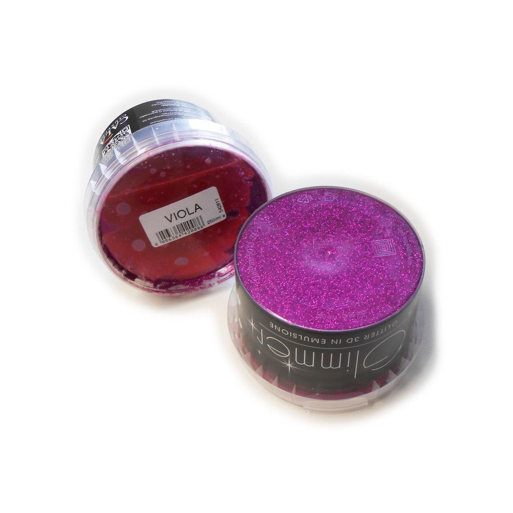 Glitter da 250ml in gel per pittura, colori viola