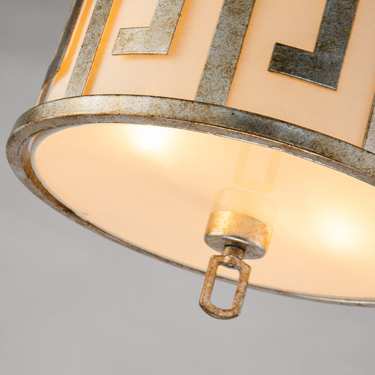 Lampadario Contemporaneo Lemuria Acciaio Oro Anticato 2 Luci E27