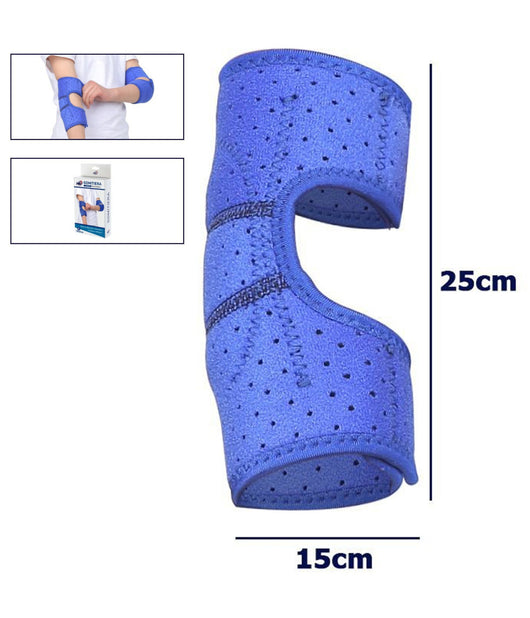 Gomitiera Fascia Elastica Supporto Tutore Per Gomito Anallergico Bambini Blu S         