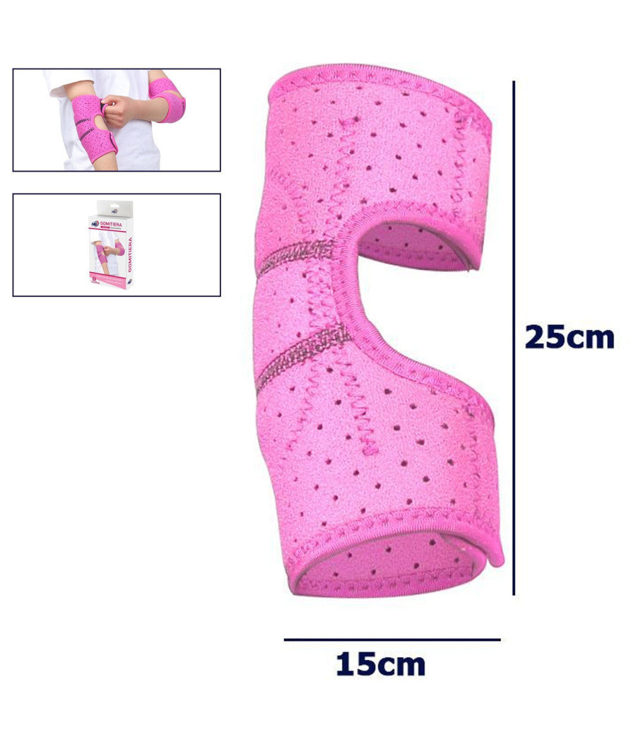 Gomitiera Fascia Elastica Supporto Tutore Per Gomito Anallergico Bambini Rosa S         