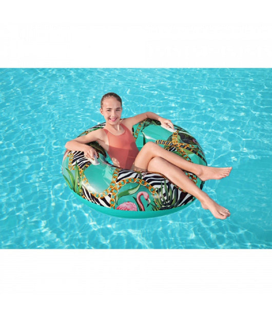 Gonfiabile Salvagente Fantasia Floreale 114 Cm Con Maniglie Piscina Estate 36302         