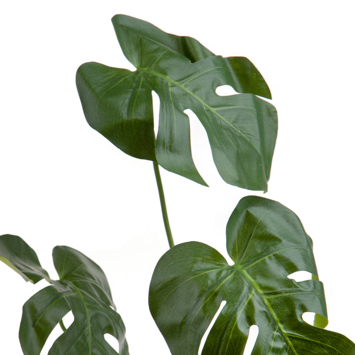 Set 6 Rami Artificiali Monstera con 3 Diramazioni H 65 cm