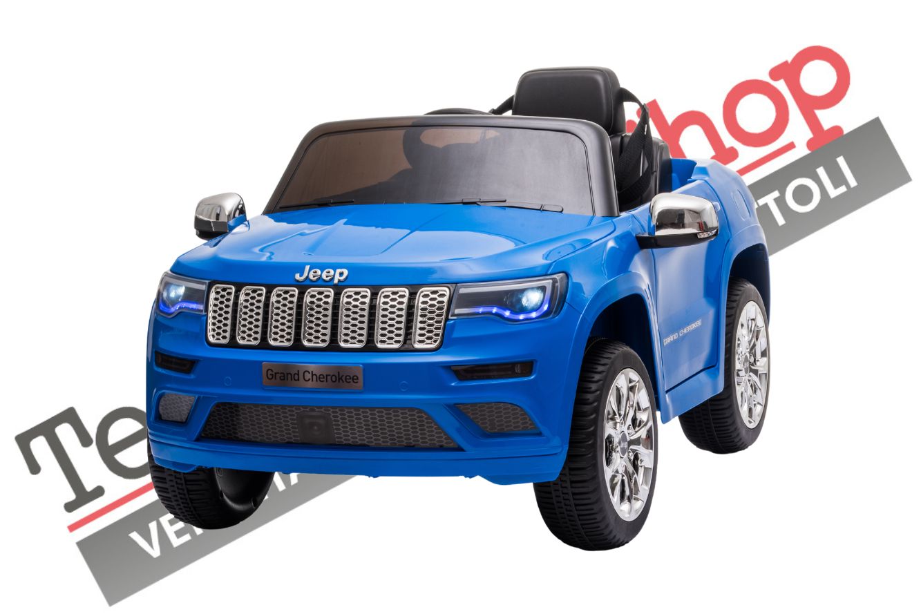 Auto Macchina Elettrica per Bambini JEEP GRAND CHperOKEE 12V colore Blu