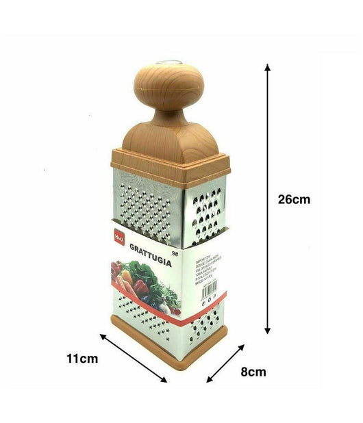 Grattugia Manuale 4 Facce In Acciaio Inox Frutta Verdura Formaggio Scaglie Fine         