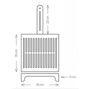 Griglia Barbecue Acciaio Inox, progettata per la cottura di pesce/verdure.