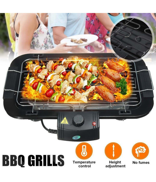 Griglia Elettrica 2000 W Barbecue Grill Bistecchiera Bbq Giardino Q-bbq6 Jy-06         