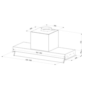 Gruppo cappa sottopensile Kripto60 inox Samet