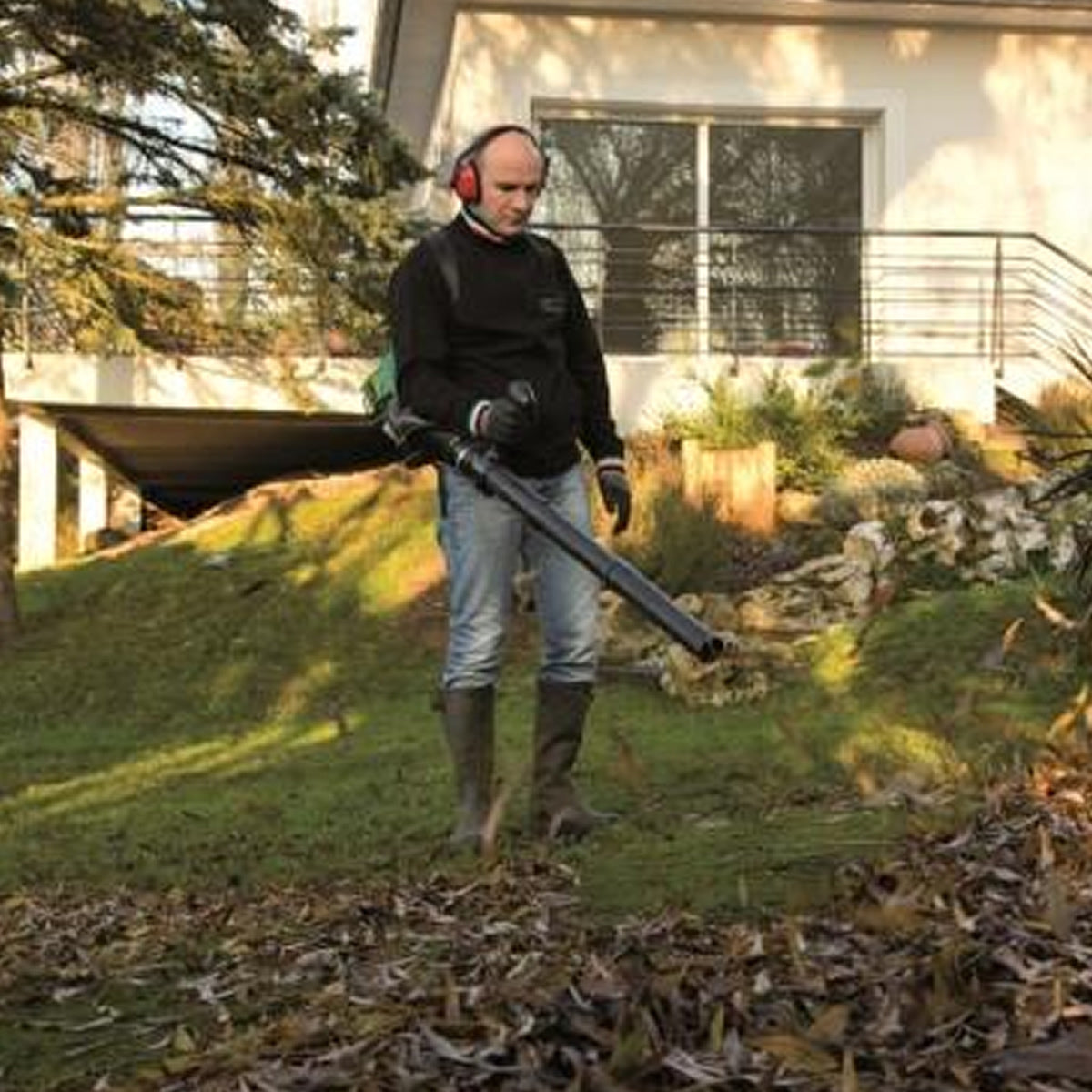 Soffiatore a scoppio 2 tempi 30 cc ribimex per la pulizia giardini e favi api