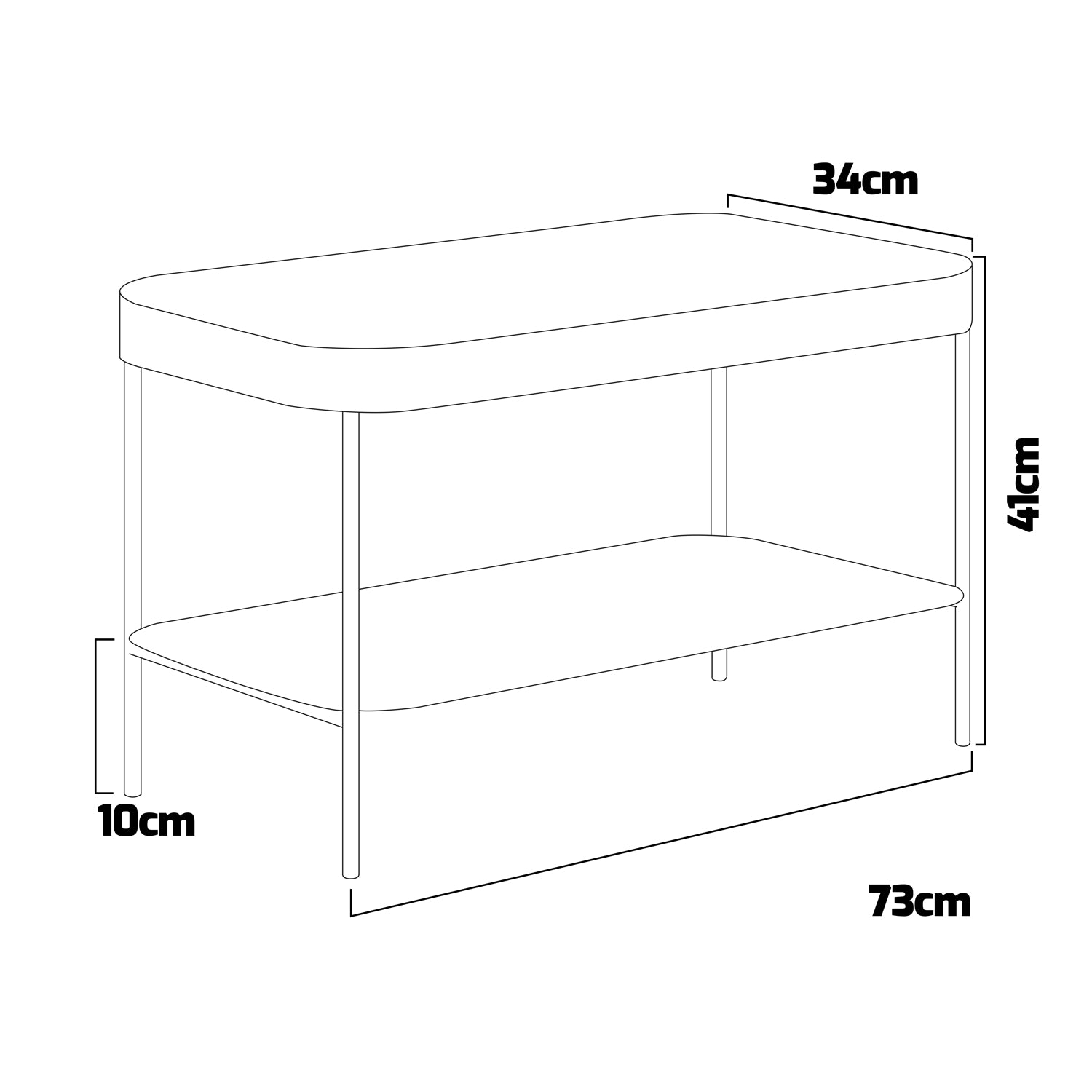 Guru - Panca da ingresso in metallo e legno da 72x34x41 cm con vano portascarpe