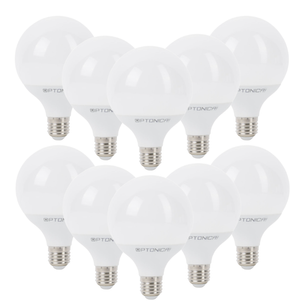 Lampadina led globo e27 12watt resa 70watt risparmio energetico 6000k pezzi 10