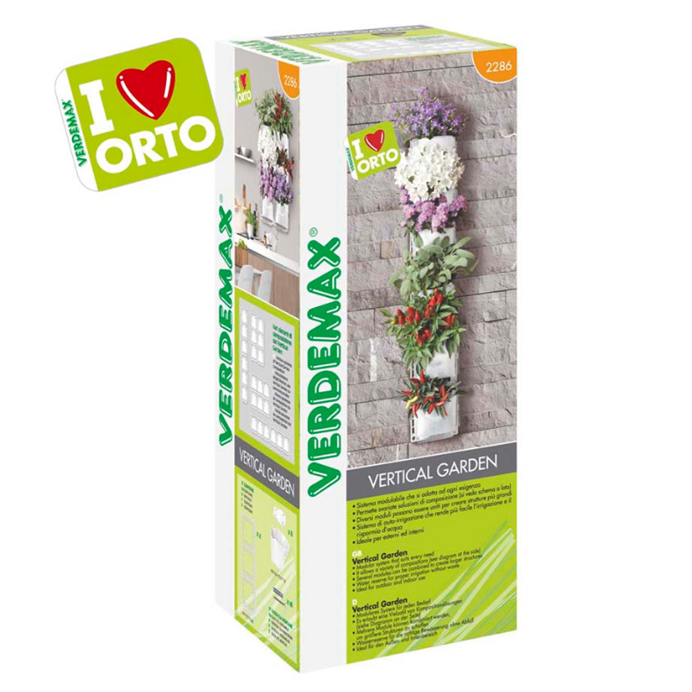 Orto appeso componibile multiuso piante aromatiche e fiori new vertical garden verdemax