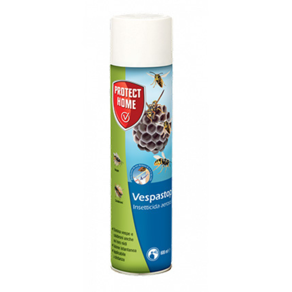 Protect home vespastop insetticida aerosol base schiuma e piretro naturale 600ml